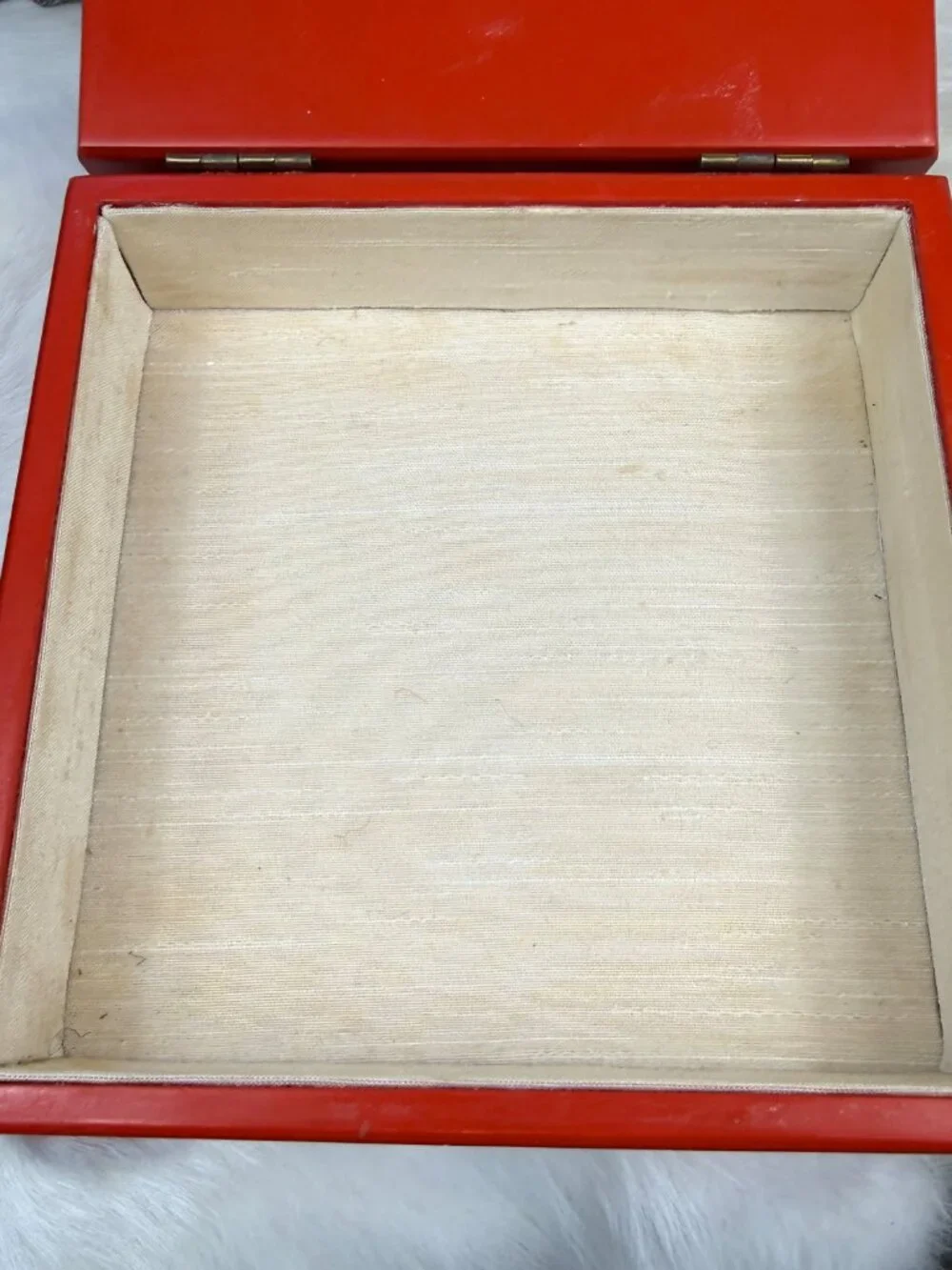 Red Flower Floral Jewelry Box 6 X 6 X 2.75